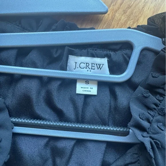 J. Crew Black Ruffled Blouse - Picture 3 of 4